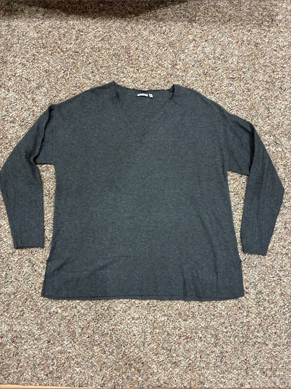 Like new Soma 24/7 Charcoal V-Neck Long Sleeve Sweater